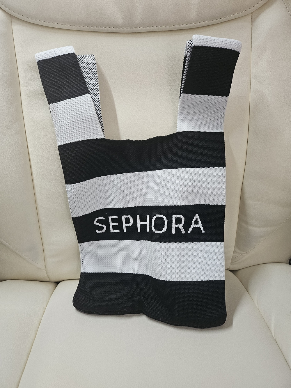 New Sephora Limited Edition Black & White Striped Tote Bag